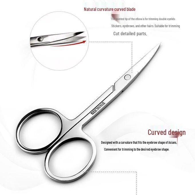 Premium Stainless Steel Beauty Scissors for Eyebrows, Lashes & Nose Hair – Beginner-Friendly, Portable Lash Extension Tool