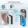 Pachet Lipo Yowoo 2 buc 3S 2600mAh 130C 11.1V Graphene LiPo cu mufă XT60 pentru Quadcopter RC, Avion, Mașină, Camion, Barcă, Hobby (4.72 x 1.41 x 0.98