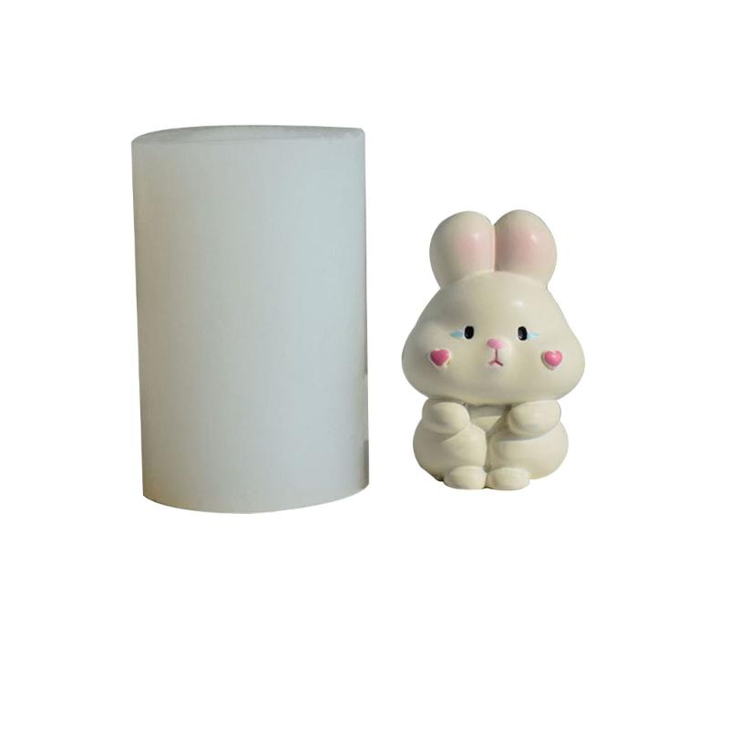 Cartoon Rabbit Chocolate Silicones Molds Cute Rabbit Fondant Decors Molds for DIY Decoration Making Soap Candle