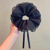 Kids French Lace Drawstring Scrunchies: Cute Hair Bows for Girls’ Bun Hairstyles, Soft Elastic Hair Ties for Toddlers’ Ponytails