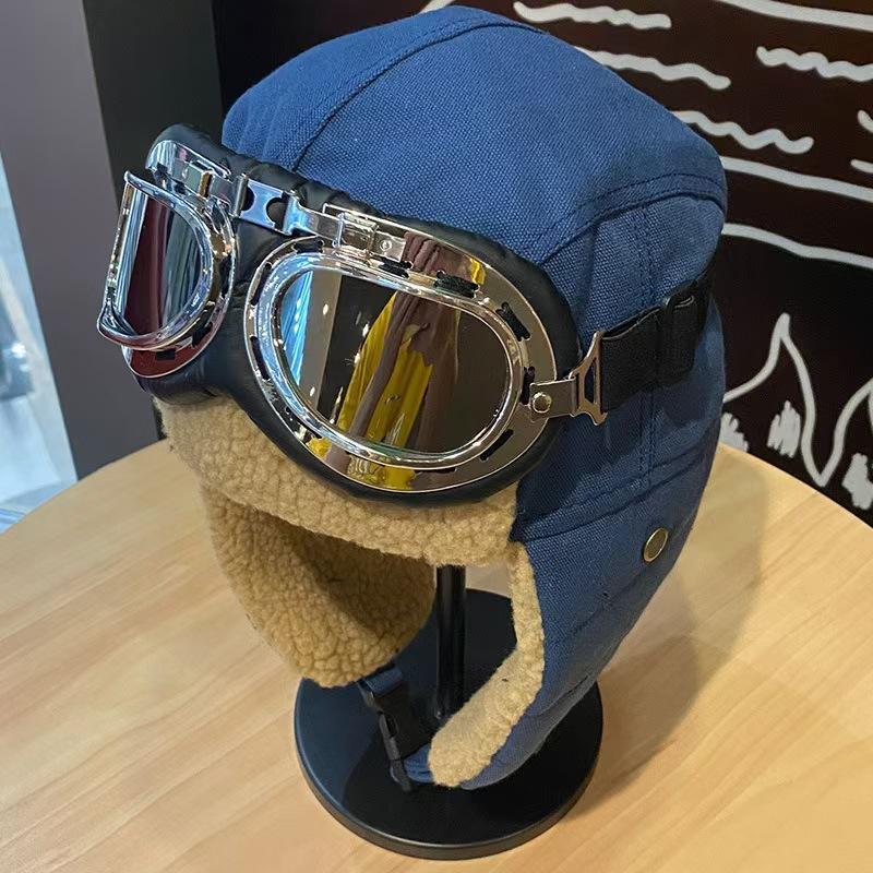 Autumn and Winter Pilot Lei Feng Hat Cold Proof Cotton Hat Outdoor Skiing Eye Protection Ear Protection Warm Suit