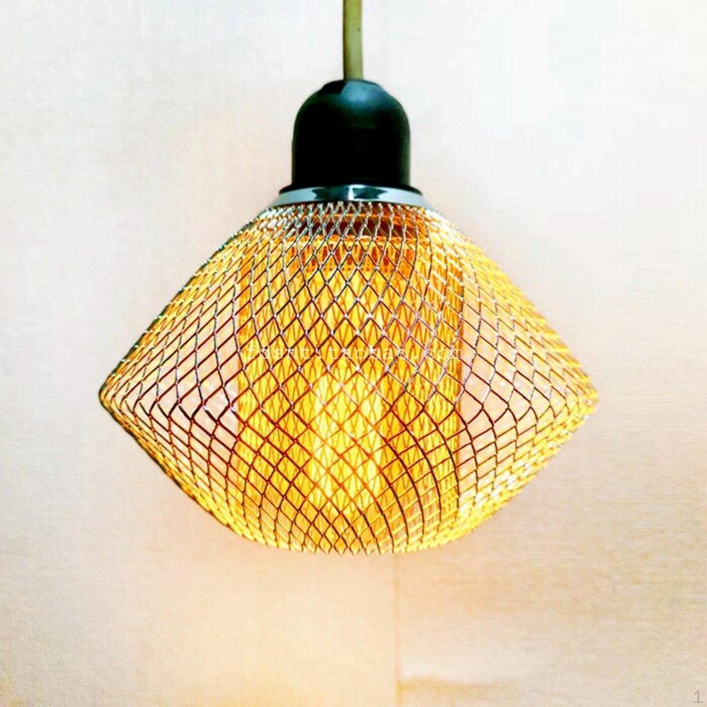 Double Layer Lamp Cage Retro Design Metal Mesh Lampshade Hollow Iron for Restaurant