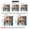 2pcs,2D Plane Printing Popular Curtains Cute Snowman Winter Flowers (2) Durable 100% Polyester Fabric (without Rod) Decorations