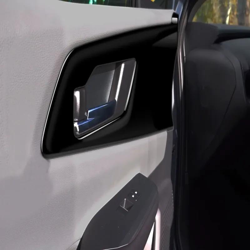 LHD RHD For Toyota Prius 60 Series  2024  ABS Carbon Fiber Black Car Inner Door Handle Bowl Panle Cover Sticker Accessories