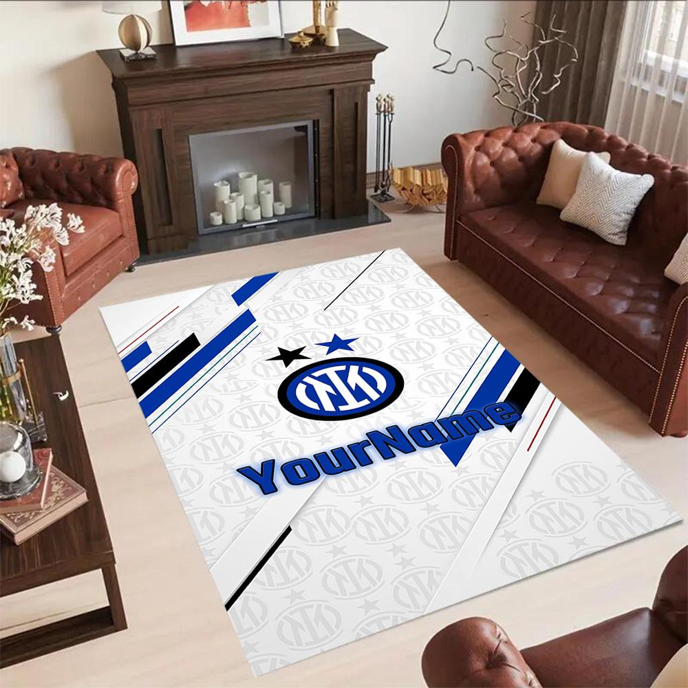Inter Milan Personalized Name Floor Rug Office Rug Suitable for Decorate room Foyer Bedrooms Living Rooms Antislip Carpet Office home decor