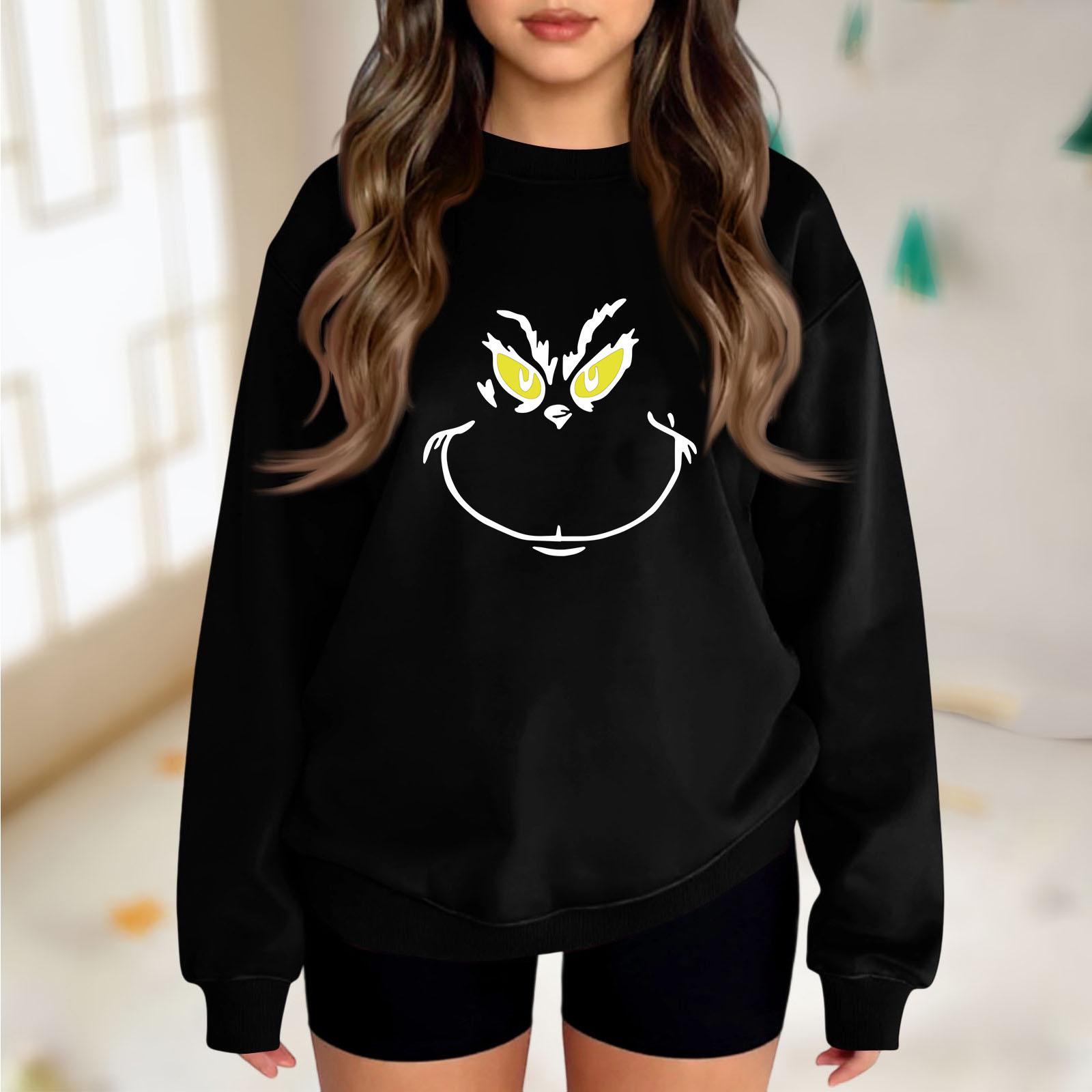 

Детская толстовка с капюшоном для мальчиков и девочек, модная толстовка с длинными рукавами и принтом 110 чёрный