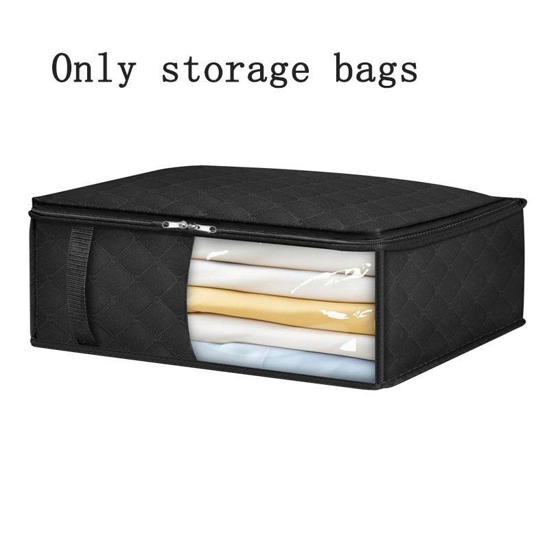 Kleideraufbewahrungstasche Faltbare dicke Stoffdecke Aufbewahrungstasche Klare Fenster und Griffe sind perfekt für Kleidung, Decken, Clo