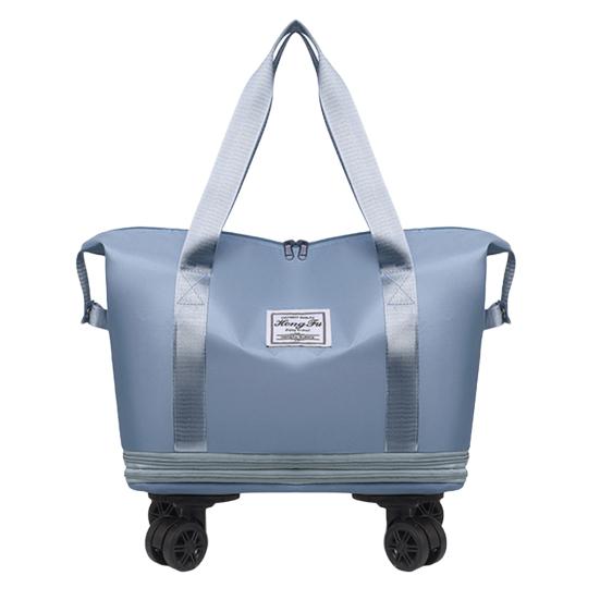 Travel Luggage Bag Trolley Bag with Wheels Waterproof Expandable Overnight Bag Portable Collapsible Weekender Bag for Travel Shopping Gym