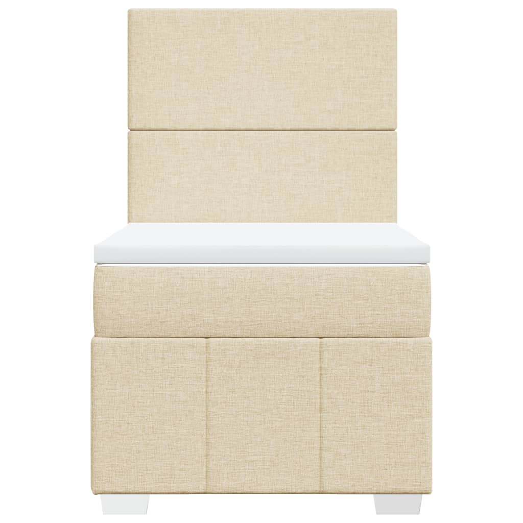 Vidaxl Letto Continentale Con Materasso, Crema, Tessuto, 80X200 Cm