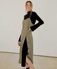 ETMON Layered Slim Long Dress Black