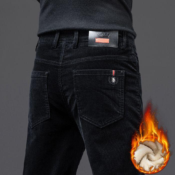 

Мужские облегающие вельветовые брюки - повседневные брюки прямого кроя на осень/зиму 34