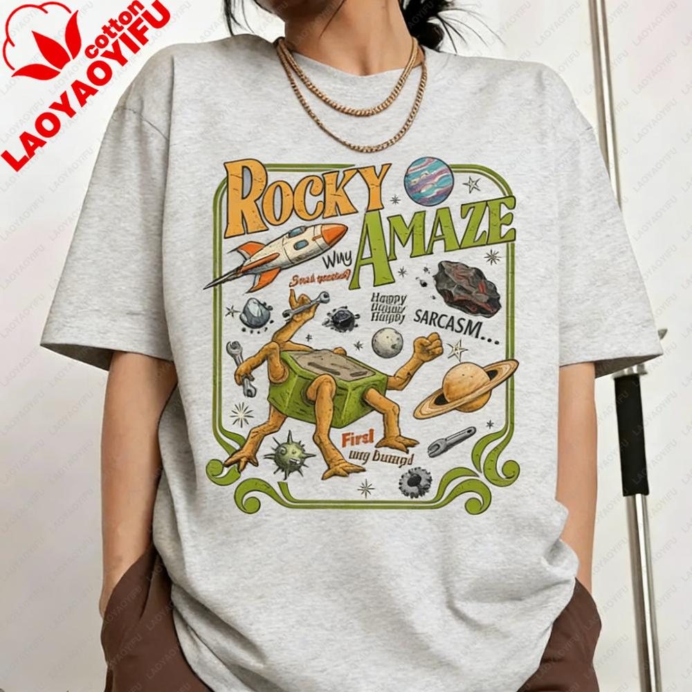 Rocky Amaze Project Hail Mary Shirt SciFi Space Novel Fan Tee Funny Book Lover Graphic TShirt Fashion Unisex Unisex Cotton Tops