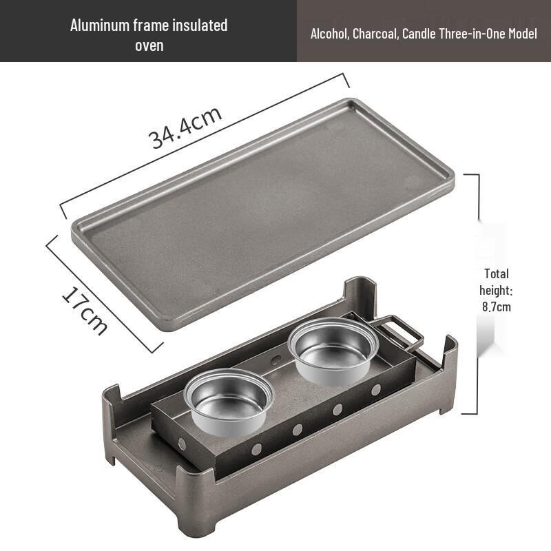 Commercial Alcohol Candle BBQ Grill Plate