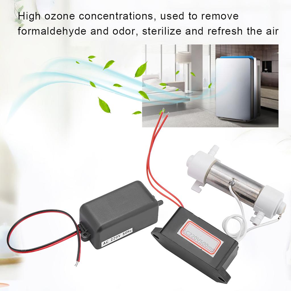 500mg Ozonizer Ozone Generator Tube with Accessories for Home Air Purifier Sterilization 220V