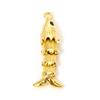 1 Piece Brass Ocean Jewelry Pendants Gold Color Fish Animal Movable Green Cubic Zirconia Eyes For DIY Jewelry Making Necklace