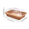 Bread Basket with Acrylic Lid Rectangular LowProfile for Buffet, Kitchen