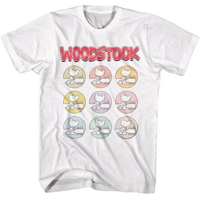 Woodstock Rainbow Bird Herr T-shirt Logotyp Gitarr Hippie Musikfestival