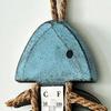 1pc Vintage Fishbone Hanging Ornaments Nautical Style Handicraft Wood Fish Pendant Ative Fishing Net Home Wall Decor