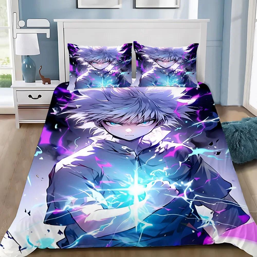 Anime Duvet Cover Pillowcase Hunter X Hunter Bedding Set Adult Boy Girl Bedroom Decoration Children Single Double Large Size