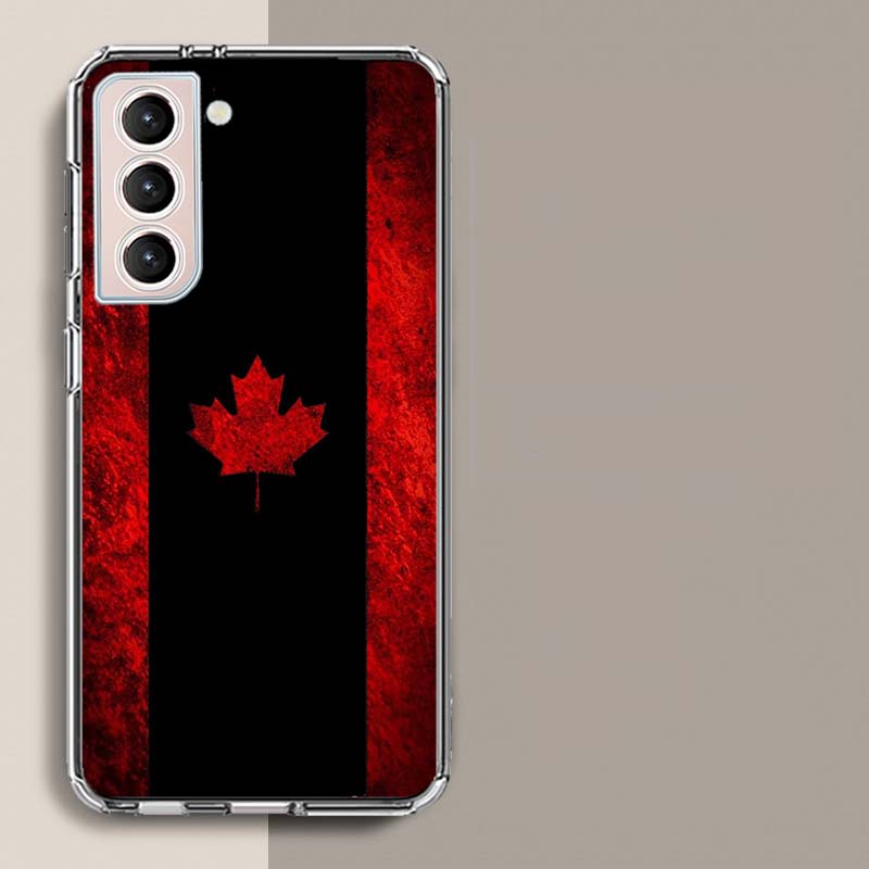 Canada National Football Team Logo Phone Case For Samsung Galaxy S25 Edge S24 S23 FE S21 S20 S10 Plus S22 S26 Ultra Cover Clear