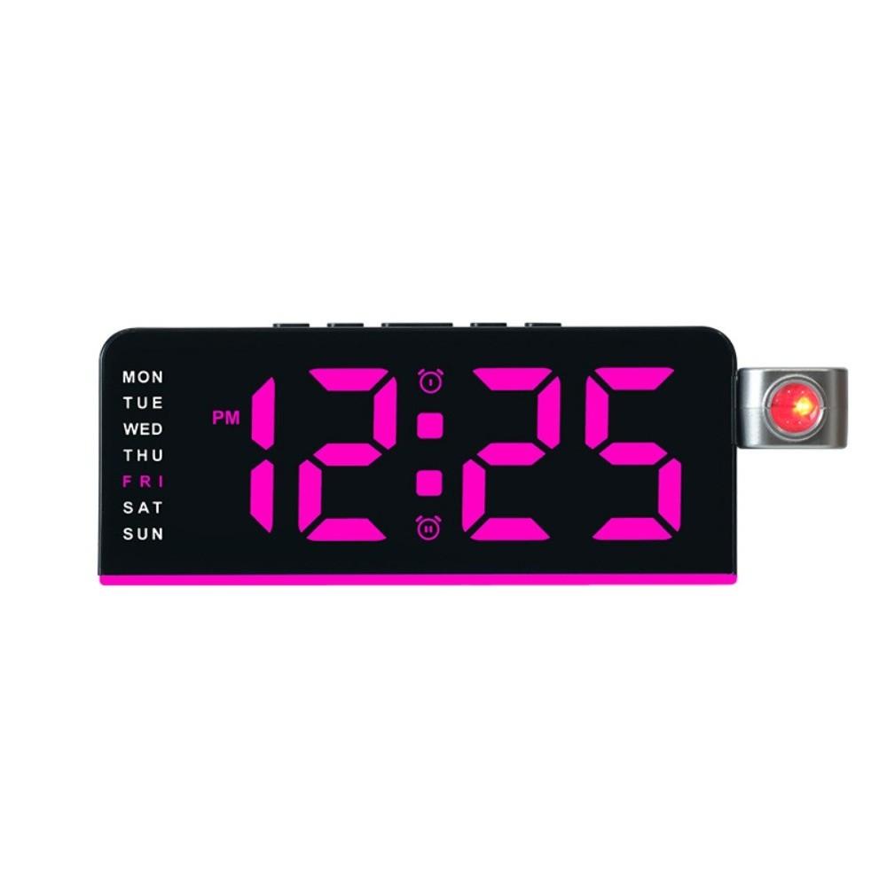 

180° Rotation Projection Alarm Clock Snooze Multi-functional Digital LED Clocks Atmosphere Lights Date Table Clock for Bedroom