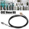 W21.8-14 Soda Hose Adapter Kit CO2 Cylinder Refilling Tube Accessories 100in Black