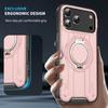 For iPhone 17 Pro Max Case Compatible with MagSafe Rotating Ring Kickstand PC + TPU Shockproof Phone Cover