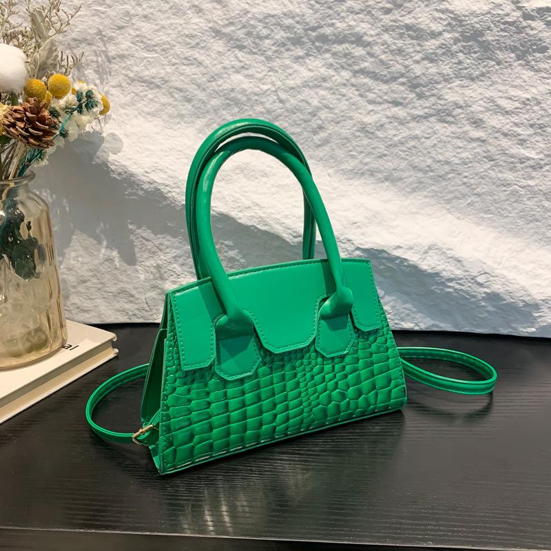 Stone Pattern Women'S Bag Fashionable Small Square Bag Texture Pu Shoulder Bag Niche Versatile Messenger Bag