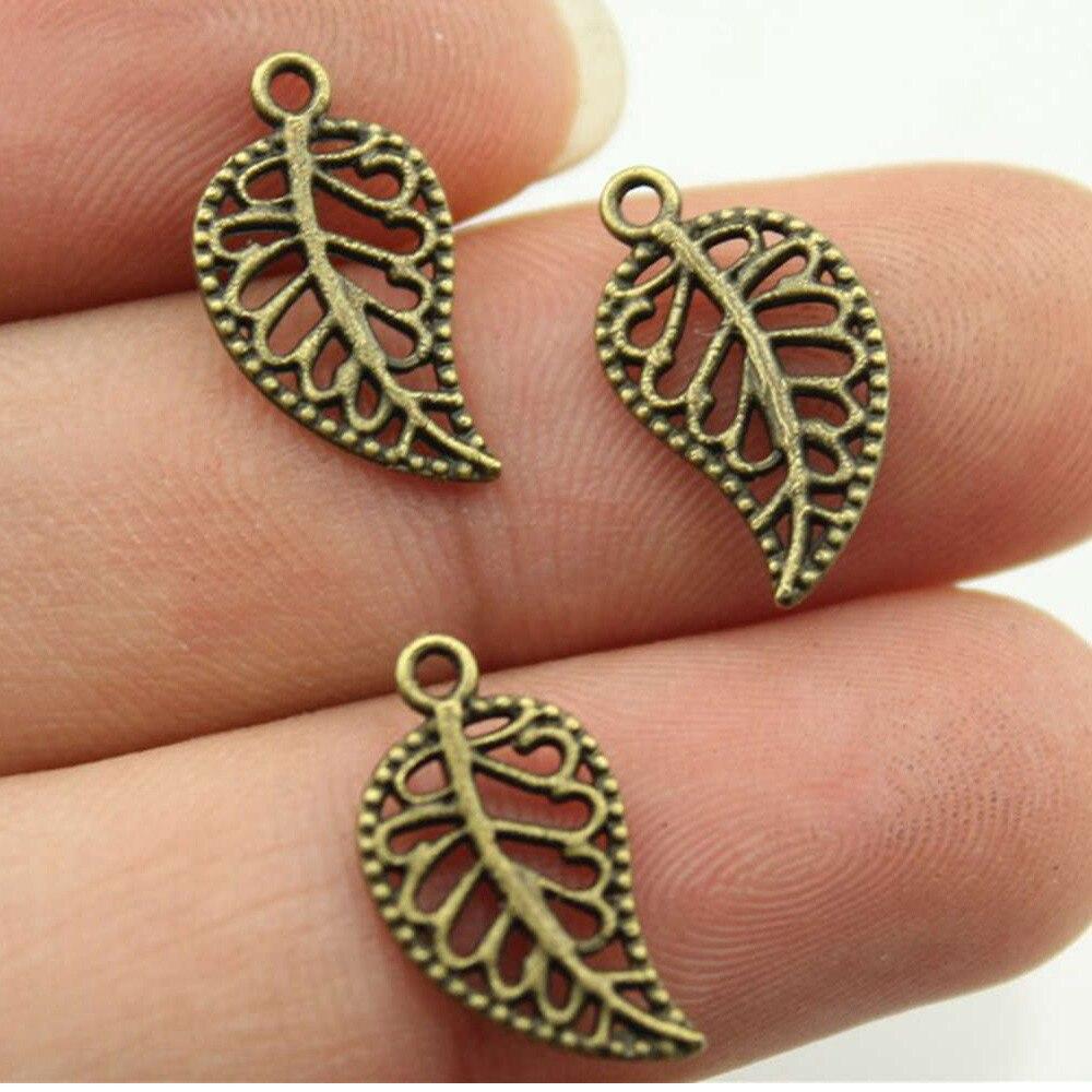 20 kusů 18x10mm Leaf Charms Starožitná bronzová barva na výrobu šperků Značka: WYISYWG
