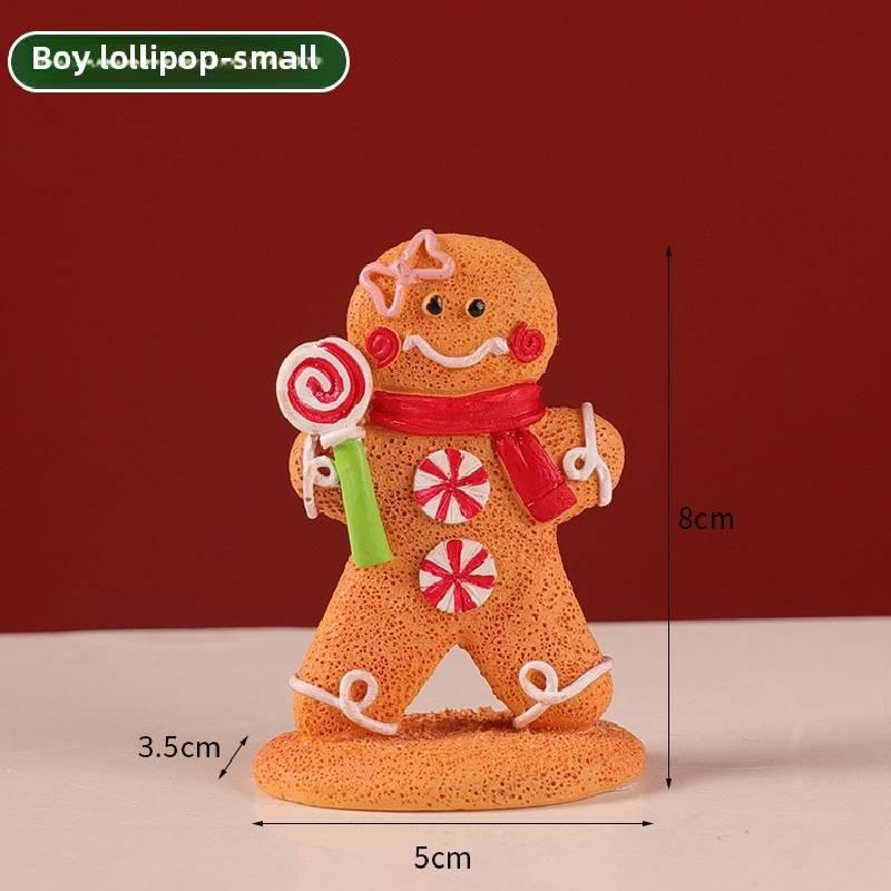 Christmas Man Gingerbread Resin Craft For Children Holiday Decorations Gifts
