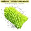 Car Wash Mitt 2 Pack - Large Size Microfiber Wash Mitt Car Cleaning Mitts Premium Chenille Car Washing Gloves Winter Waterproof Car Wash Rag Sponge Ki