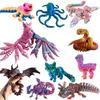 3D-printede Dyr Leketøy Flerleddet Bevegelig Dinosaur Slange Fidget Leketøy Voksne Autisme Stresslindrende Leker Skrivebordsdekor Barn Gave
