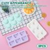 3 Pcs Bear Cake Mold 6 Cavity Baking Mold Silicone Fondant Mould Non Stick Chocolate Candy Mold Reusable Cupcake Tray Cartoon