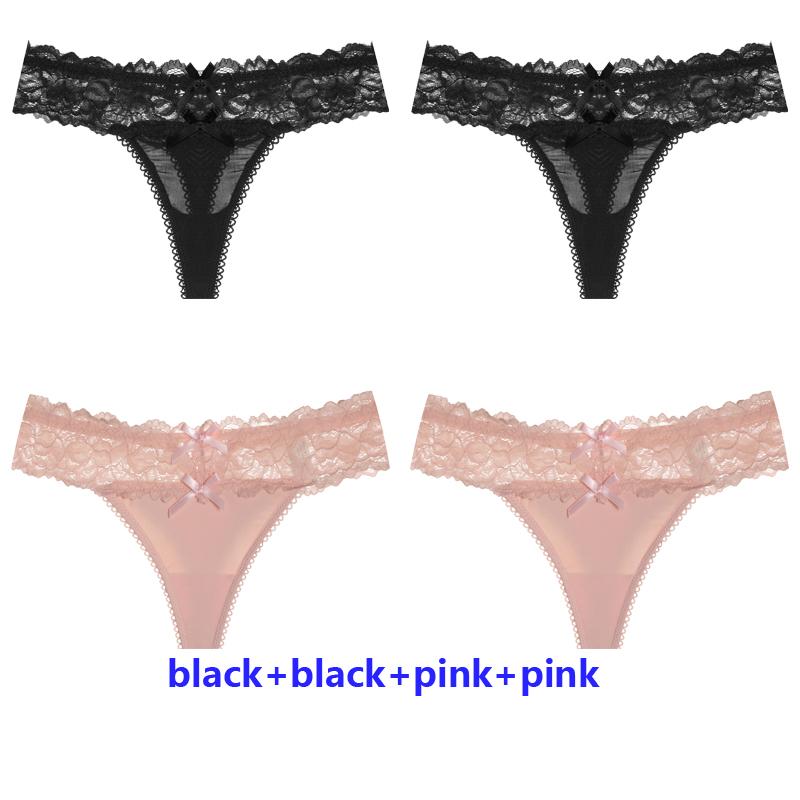 4Pcs/Lot Sexy Lace Panties Women Low-waist Briefs Female Hollow Out Underwear Intimates G String Ladies Lingerie Underpants