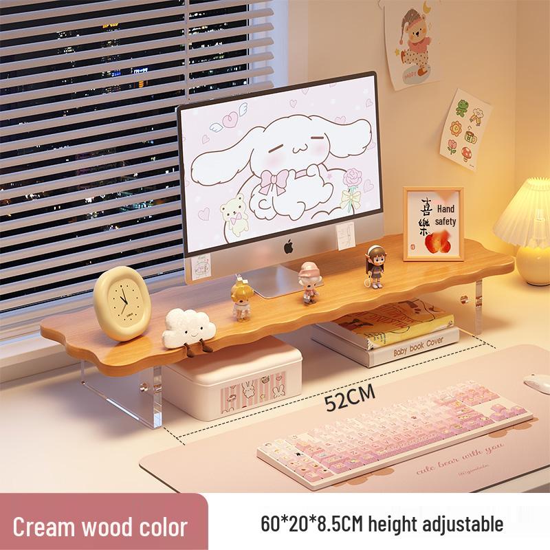 Monitor Riser and Keyboard Tray Combo Stand