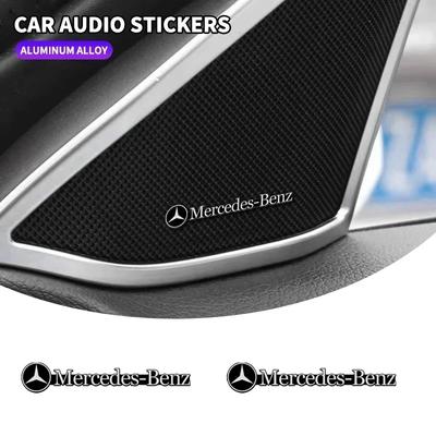 AAUY1 Car Audio Decorate 3D Aluminum Badge Emblem Sticker For Mercedes Benz W124 W140 W163 W202 W203 W204 W205 CLA CLK CLS GLA GLC