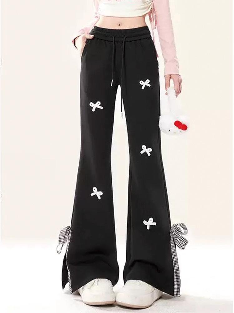 Süße Hose mit Schleife, hoher Taille und weitem Bein - Damen-Frühjahr/Sommer 2026 Trend