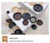Matte Four-Hole Resin Cow Horn Pattern Buttons for Coats, Windbreakers, Suits, and Trousers