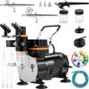Airbrush Kit, Professional Airbrush Set with Compressor, Airbrushing System Kit with Multi-purpose Dual-action Gravity Feed Airbrushes
