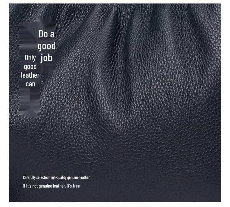 European & American Fashion Pleated Cowhide Leather Women's Handbag – Large Capacity Shoulder/Crossbody Bag