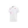 Li Ning Buchstabenmuster Rundhals Locker Kurzarm T-Shirt Unisex Oberteile Weiß AHST363-1