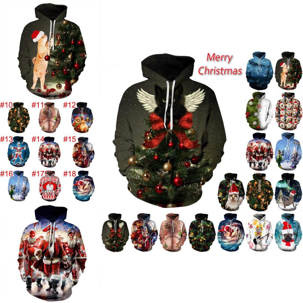 Premium Quality Men Women Christmas 3d Graphic Print Hooded Hoodie Sweatshirt Pullover With Timeless Style