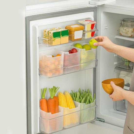 3/6Pcs Refrigerator Storage Boxes Vegetable Fruit Organizer BPA Free Large Capacity Transparent Fridge Doors Shelves