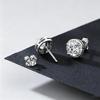 Moissanite Starry Sky Round Halo Stud Earrings, 1 Carat, S925 Sterling Silver, Light Luxury Hip Hop Design for Men.