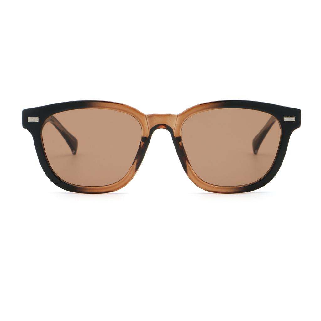 New double-beam polarized sunglasses for men, large frame for driving, small face without makeup sunglasses for women, light sunscreen