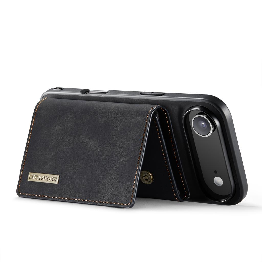 DG.MING M1 Series for iPhone 17 Air Case Kickstand PU Phone Cover with Detachable Wallet