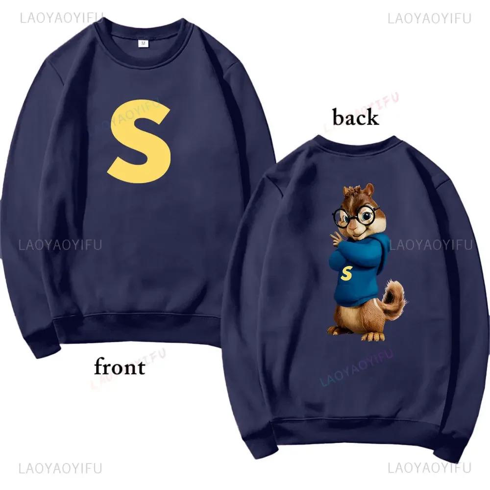 Alvin and The Chipmunks: The Squeakquel's Pullover Woman Manfashion Drop Shoulder Hoodie Is Available for Best Friend Sweatshirt
