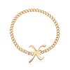 [Bnbgold] 14K/18K Alphabet X Initial Layered Chain Ring Mpr38137