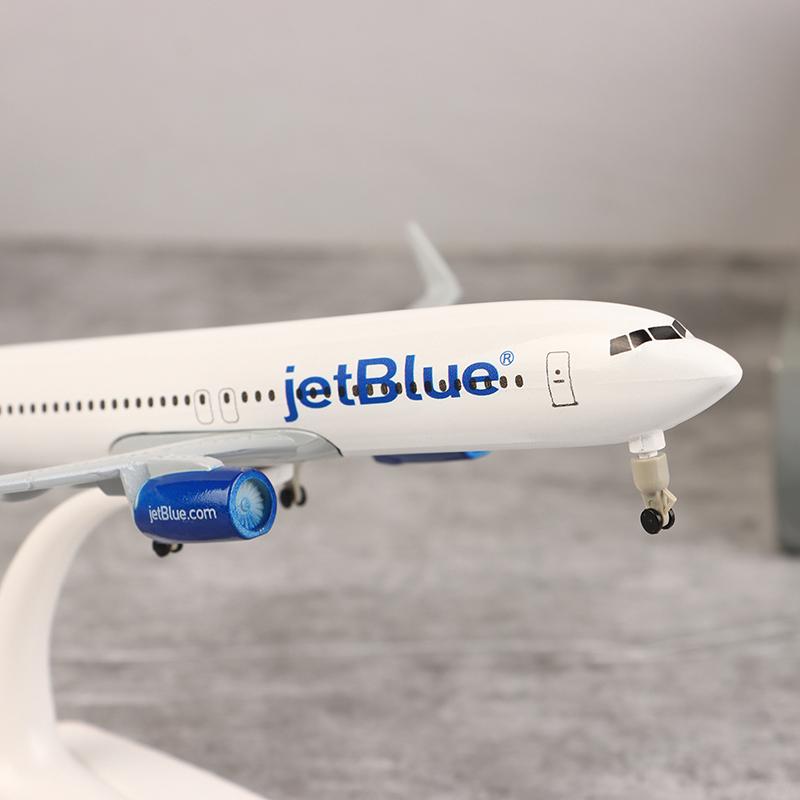 20Cm Alloy Metal Usa Air Jet Blue Jetblue Airlines Boeing 737 B737 Plane Aircraft W Landing Gears Airways Diecast Airplane Model
