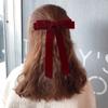 2Styles Velvet Bowknot Hair Clips for Women Elegant Sweat Double Bows Long Tassel Barrettes Hairpin Styling Korean Accessories